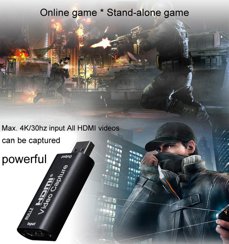 JMT-026122 HDMI Video Capture Card for 4K Input and 1080P Output, USB 3.0 Compatible with Windows, Linux, Android, and MacOS