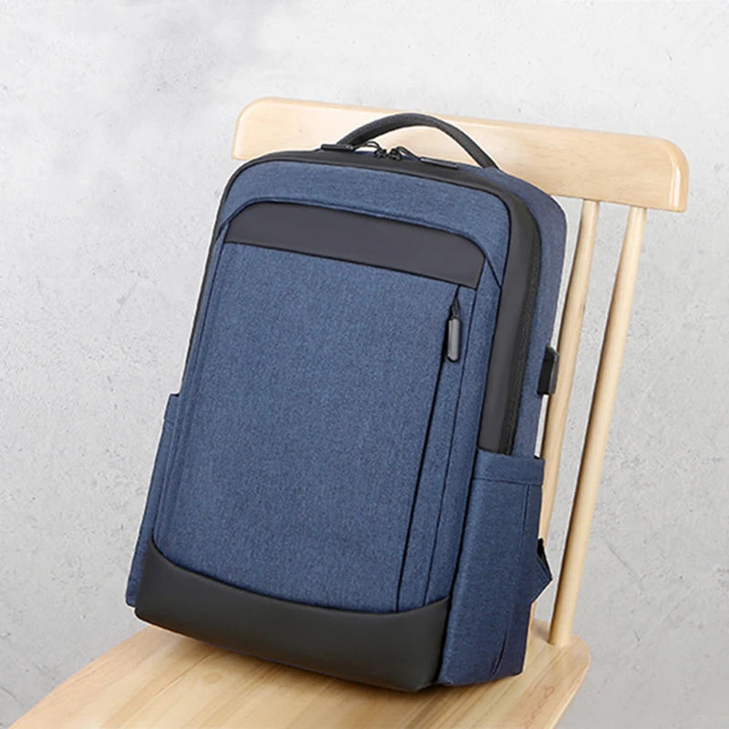 JMT-026122 High Capacity USB Charging Backpack for Travel - Black Design Suitable for Men
