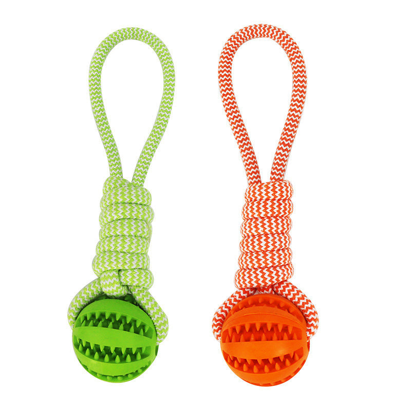 JMT-026250 Interactive Dog Toy with Treat Ball and Hemp Rope for Small Dogs - Durable Chew Toy for Dental Health and Reducing Destructive Behavior