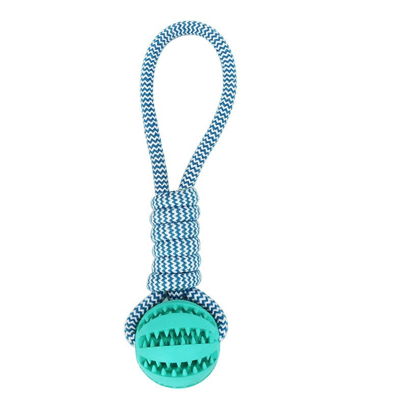 JMT-026250 Interactive Dog Toy with Treat Ball and Hemp Rope for Small Dogs - Durable Chew Toy for Dental Health and Reducing Destructive Behavior