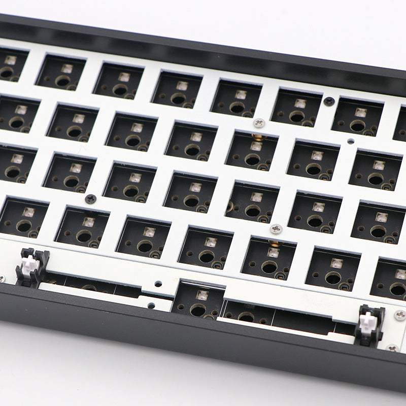 JMT-026570 Custom RGB Wired Keyboard for PC with USB and Bluetooth Connectivity - GK61X Semi-Finished Black Shell