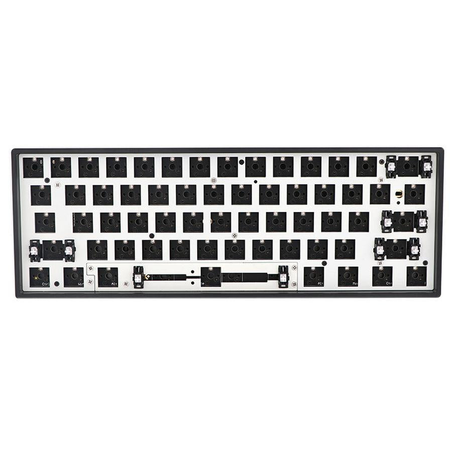 JMT-026570 Custom RGB Wired Keyboard for PC with USB and Bluetooth Connectivity - GK61X Semi-Finished Black Shell