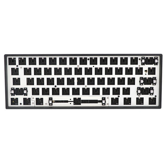 JMT-026570 Custom RGB Wired Keyboard for PC with USB and Bluetooth Connectivity - GK61X Semi-Finished Black Shell