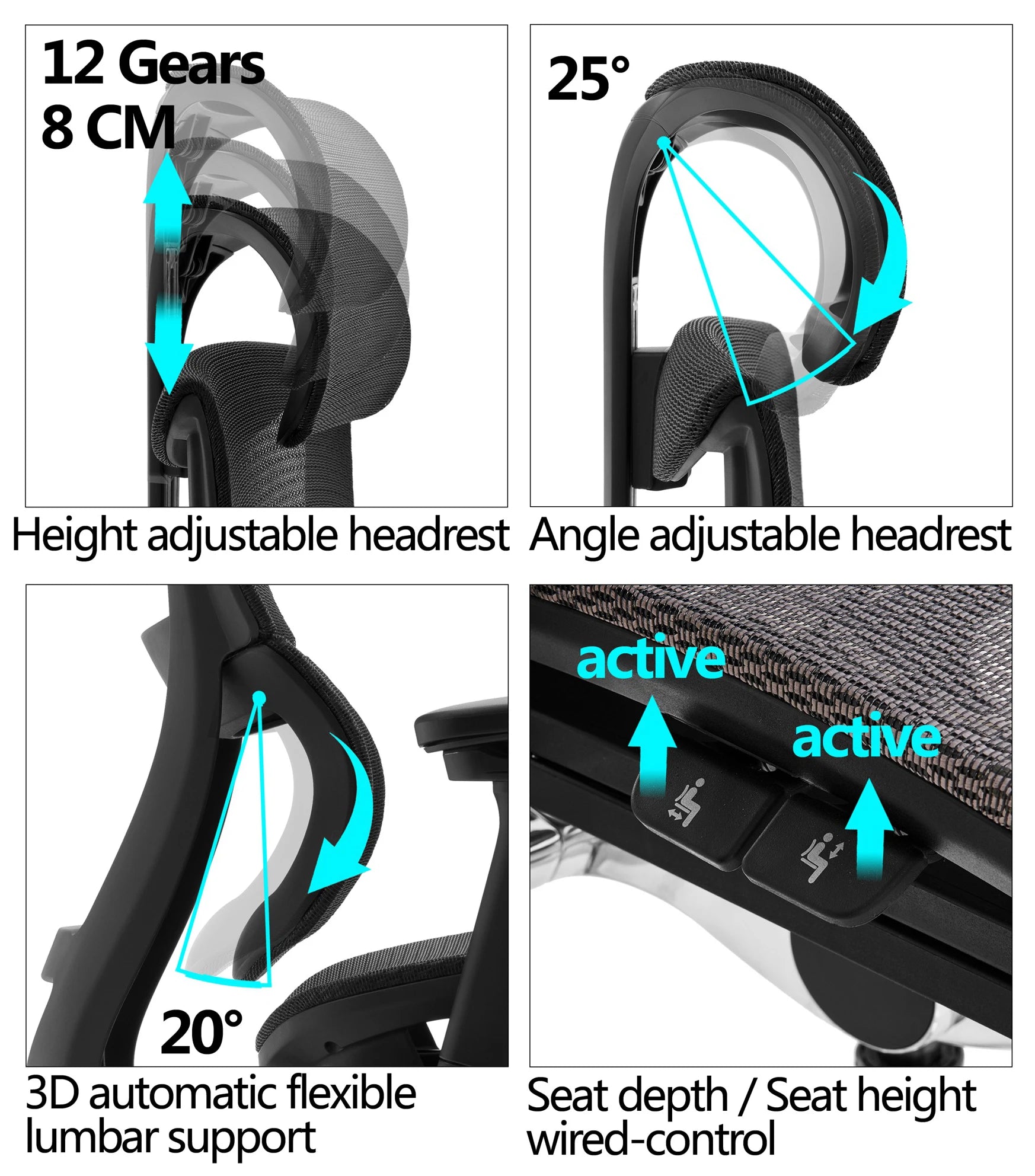 JMT-026698 Ergonomic Executive Office Chair with Wheels for Enhanced Comfort and Mobility