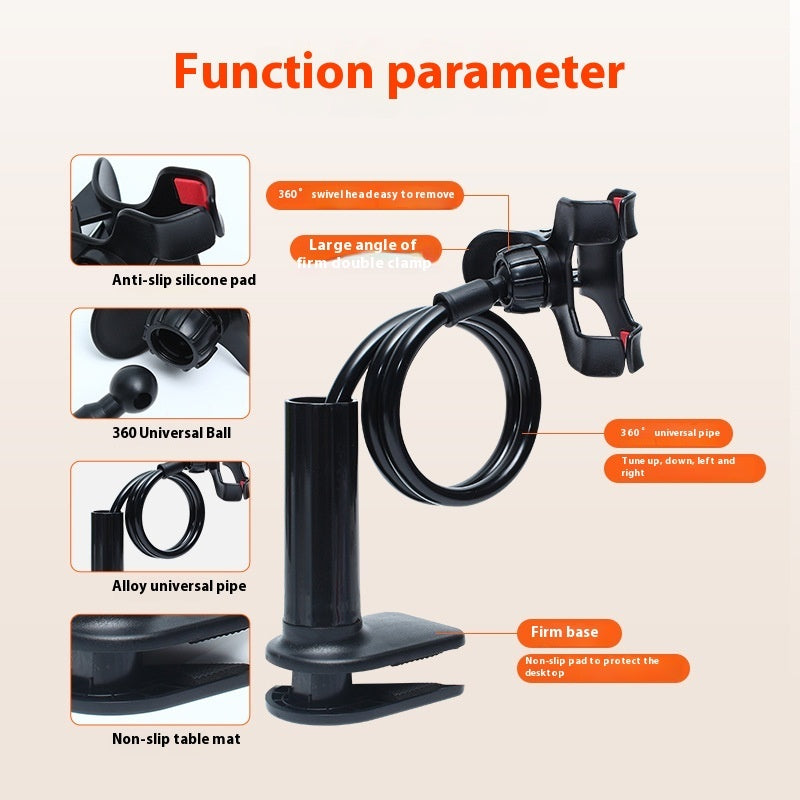 JMT-026954 360-Degree Rotating Mobile Phone Bracket in Various Colors - Adjustable Clip Styles Available