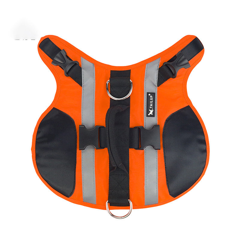 JMT-027018 Cooling Pet Life Jacket for Dogs, High Buoyancy Swim Suit in Orange, Multiple Sizes Available