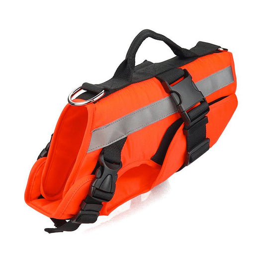 JMT-027018 Cooling Pet Life Jacket for Dogs, High Buoyancy Swim Suit in Orange, Multiple Sizes Available
