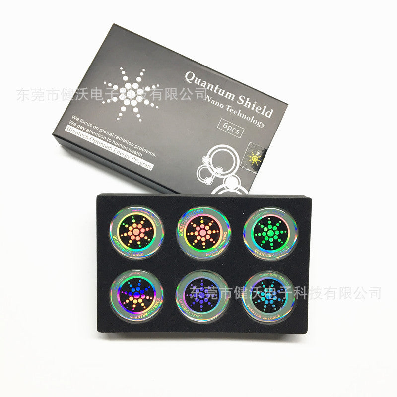 JMT-027274 Mobile Phone Radiation Shielding Fusion Paper - Gold and Silver Anti-Magnetic Stickers for EMF Protection