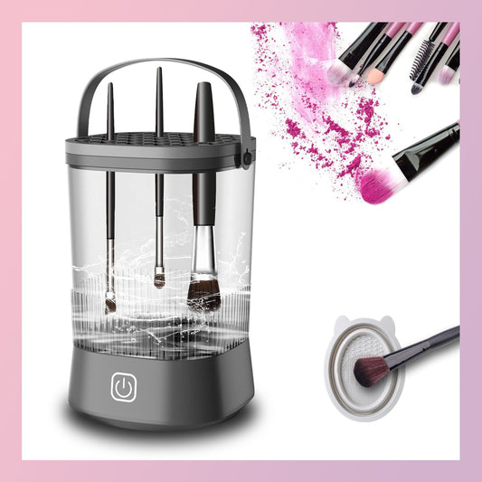 JMT-027530 Electric Makeup Brush Cleaner with 9000 RPM Motor - Automatic and Waterproof Brush Washer for All Sizes