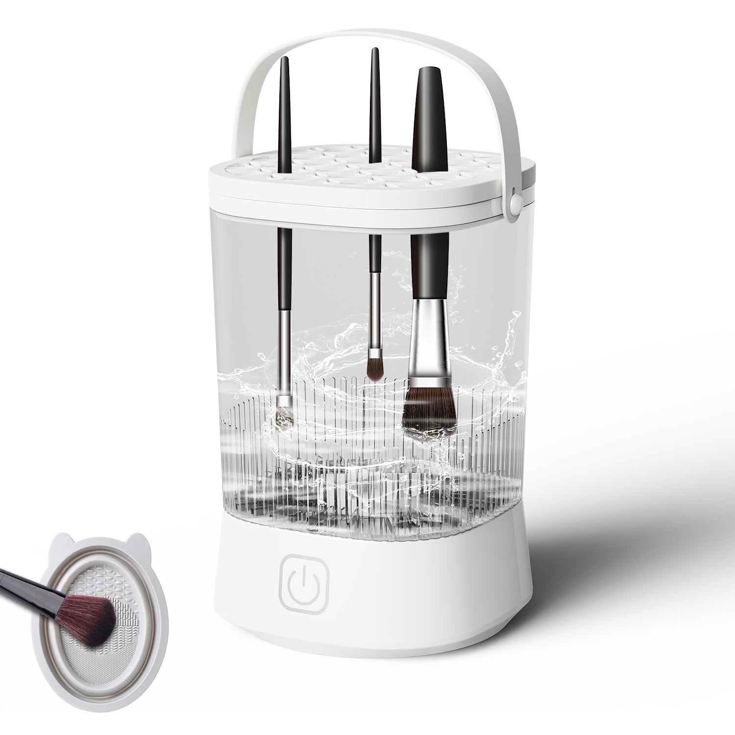 JMT-027530 Electric Makeup Brush Cleaner with 9000 RPM Motor - Automatic and Waterproof Brush Washer for All Sizes