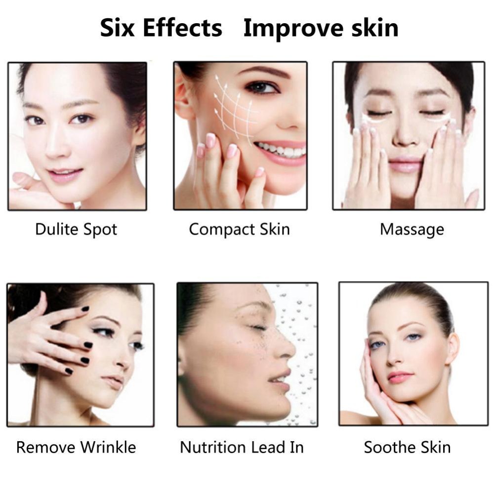 JMT-027658 Ultrasonic Facial Massager for Skin Tightening, Anti-Aging and Pore Cleansing, White/Pink