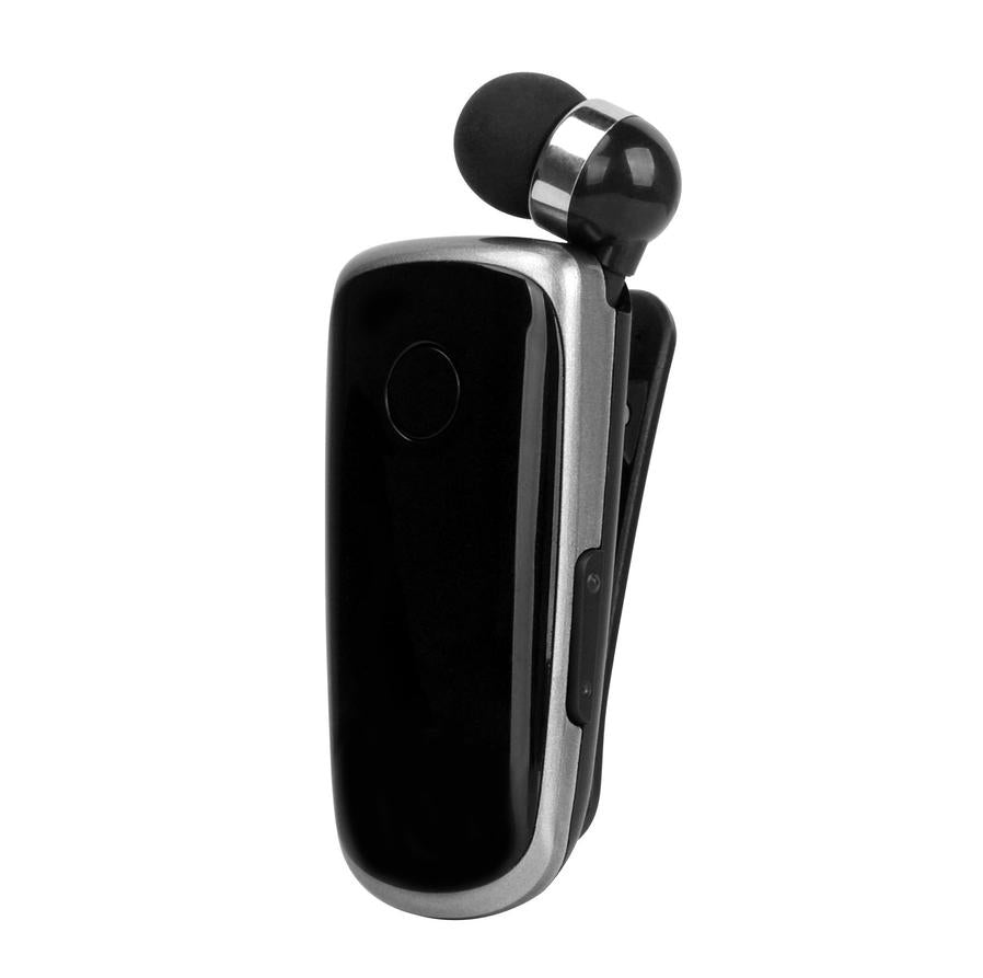 JMT-028234 Retractable Cord Bluetooth Headset K39 for iPhone and Compatible Devices - Black, Blue, Silver, Rose Red