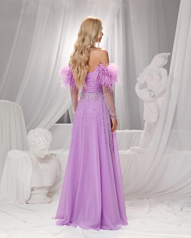 JMT-028490 Elegant Purple Evening Gown for Women - Style SH0155