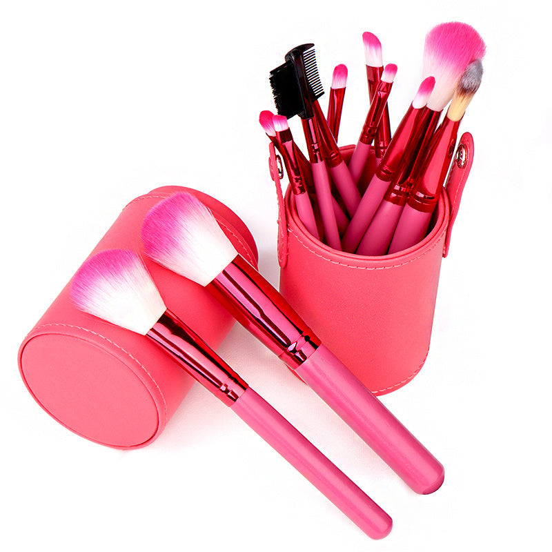 JMT-028682 Beginner's Beauty Tool Set in Multiple Colors - Red, Black, Green, Purple with Artificial Fiber Bristles