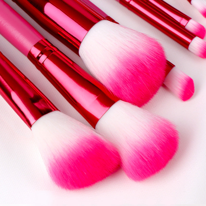 JMT-028682 Beginner's Beauty Tool Set in Multiple Colors - Red, Black, Green, Purple with Artificial Fiber Bristles