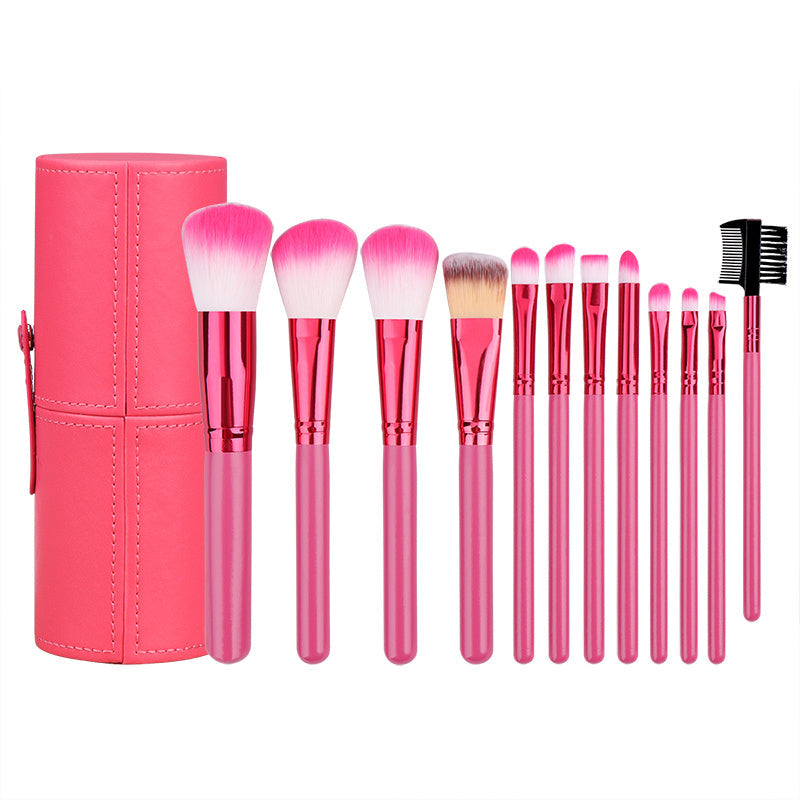 JMT-028682 Beginner's Beauty Tool Set in Multiple Colors - Red, Black, Green, Purple with Artificial Fiber Bristles