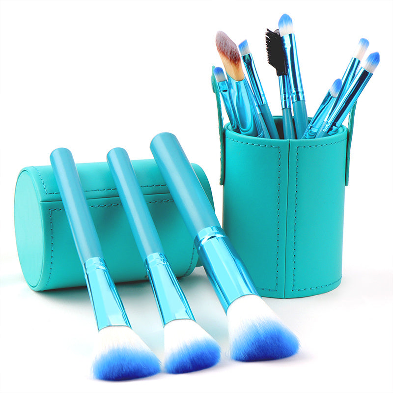 JMT-028682 Beginner's Beauty Tool Set in Multiple Colors - Red, Black, Green, Purple with Artificial Fiber Bristles