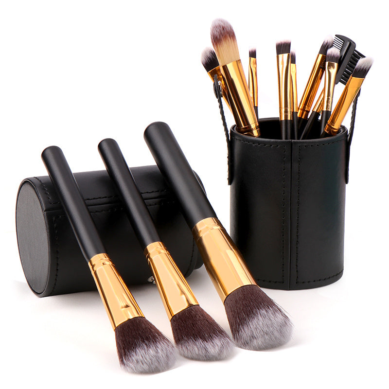 JMT-028682 Beginner's Beauty Tool Set in Multiple Colors - Red, Black, Green, Purple with Artificial Fiber Bristles