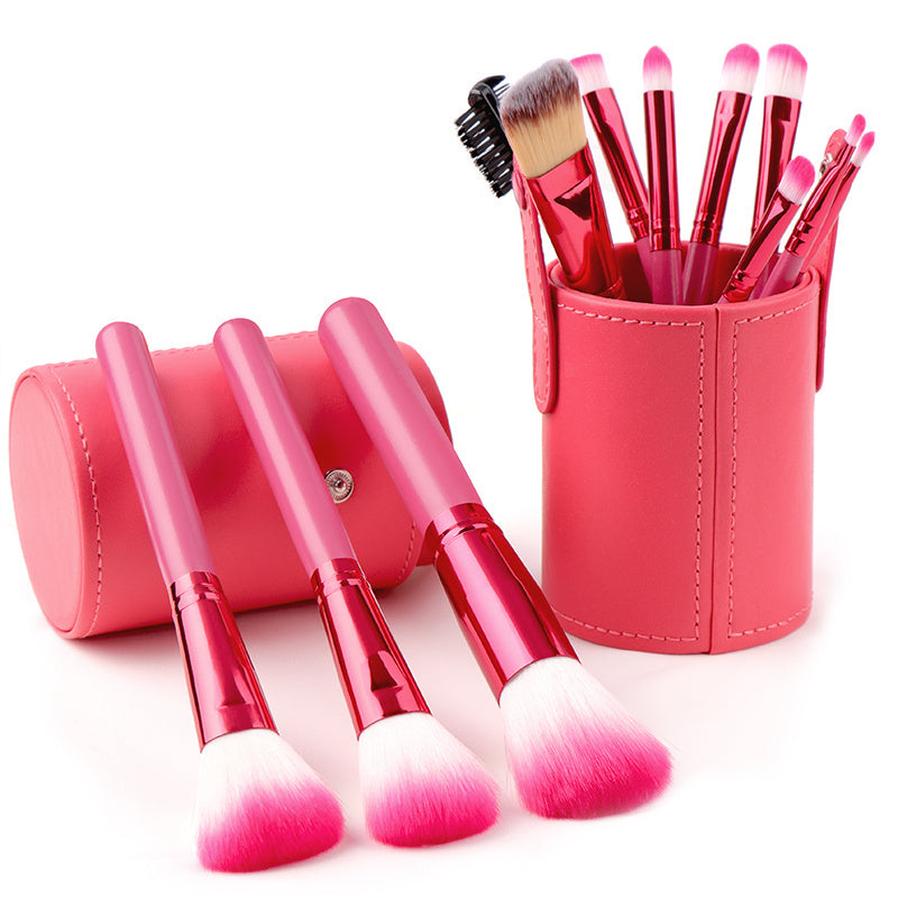 JMT-028682 Beginner's Beauty Tool Set in Multiple Colors - Red, Black, Green, Purple with Artificial Fiber Bristles