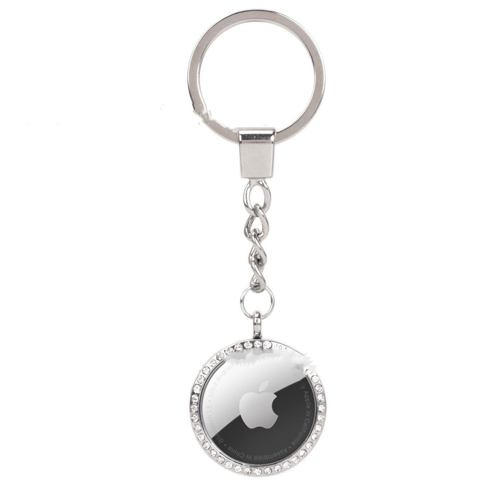 JMT-029258 Metal Diamond-Studded Anti-Lost Positioning Tracker Protective Cover - Luxury Flip Style