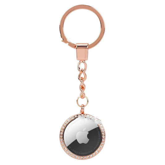 JMT-029258 Metal Diamond-Studded Anti-Lost Positioning Tracker Protective Cover - Luxury Flip Style
