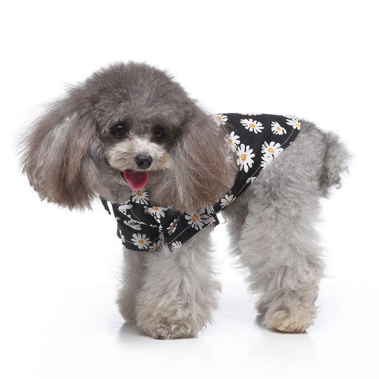 JMT-029322 Hawaiian Print Beach Plaid Shirt for Pets - Cotton Dog Apparel