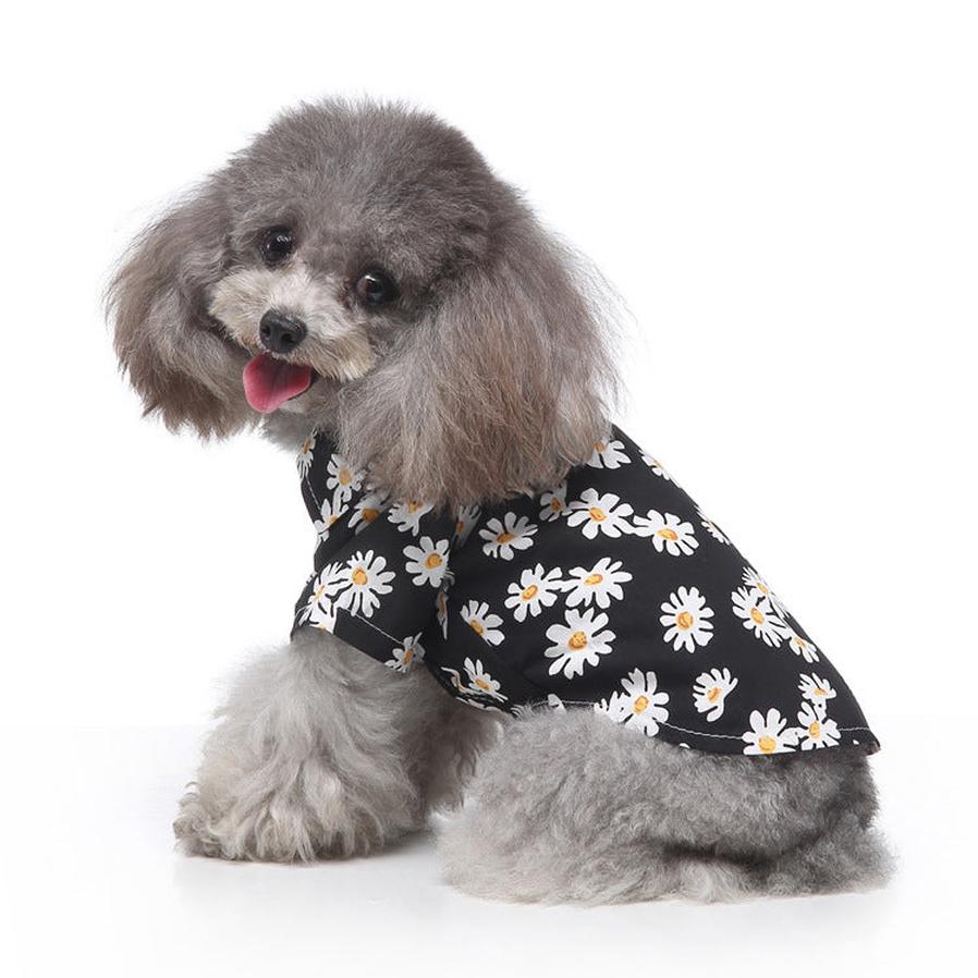 JMT-029322 Hawaiian Print Beach Plaid Shirt for Pets - Cotton Dog Apparel