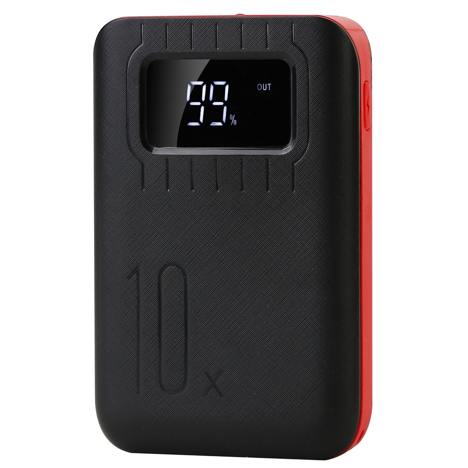 JMT-029578 10000mAh Portable Power Bank with Dual USB Ports, LCD Display and Emergency Flashlight
