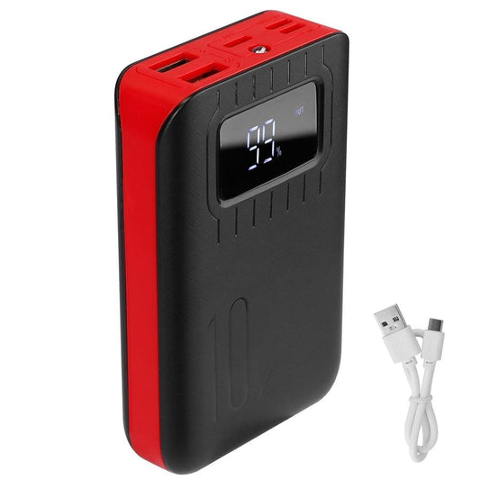 JMT-029578 10000mAh Portable Power Bank with Dual USB Ports, LCD Display and Emergency Flashlight