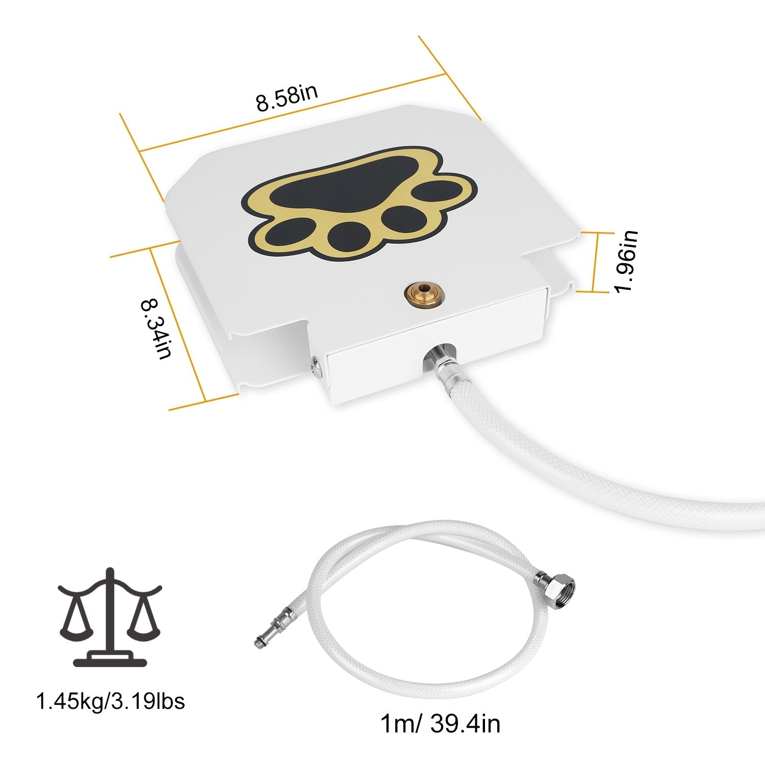 JMT-029578 Outdoor Dog Water Fountain with Step-On Paw Pedal for Interactive Hydration