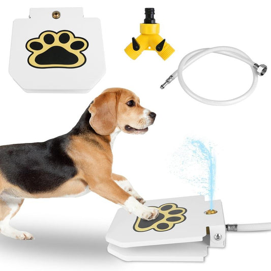 JMT-029578 Outdoor Dog Water Fountain with Step-On Paw Pedal for Interactive Hydration