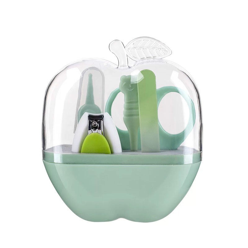 JMT-029706 Baby Nail Care Set - 5-Piece Grooming Kit in Pink, Green, or Blue, Compact Design, Stainless Steel and ABS Materials