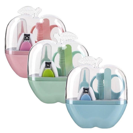JMT-029706 Baby Nail Care Set - 5-Piece Grooming Kit in Pink, Green, or Blue, Compact Design, Stainless Steel and ABS Materials
