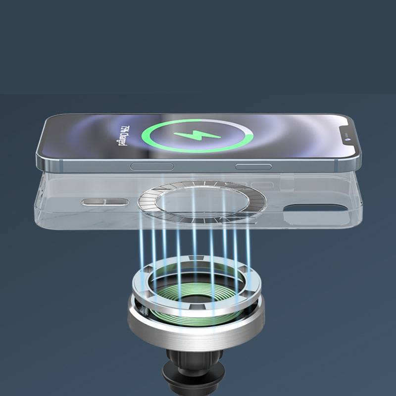 JMT-029898 Magnetic Wireless Car Charger for iPhone 12 Series - Fast Charging Dashboard Mount with 360° Rotation