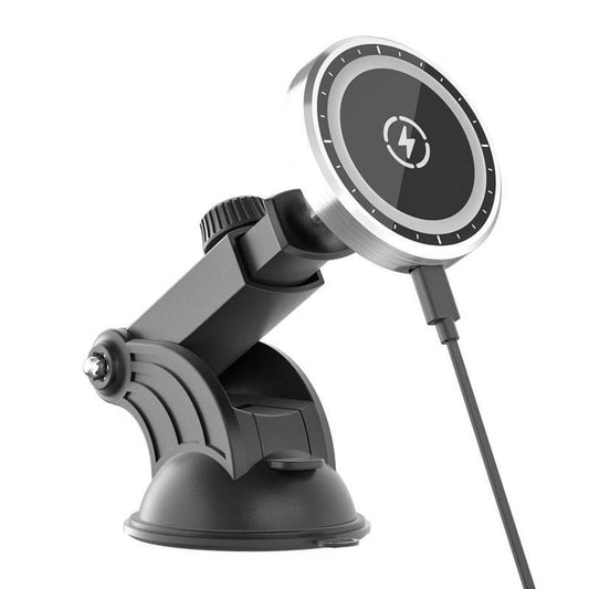 JMT-029898 Magnetic Wireless Car Charger for iPhone 12 Series - Fast Charging Dashboard Mount with 360° Rotation