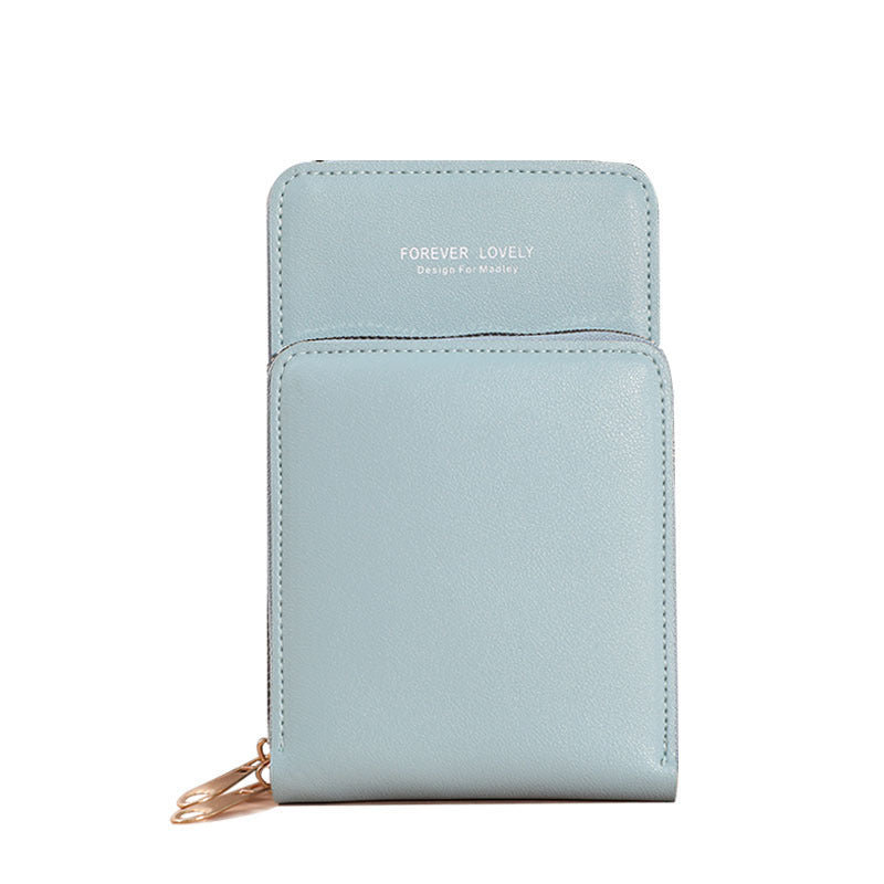 JMT-030090 Pure Color Small Diagonal Mini Wallet with Touch Screen, PU Leather, Multiple Colors Available