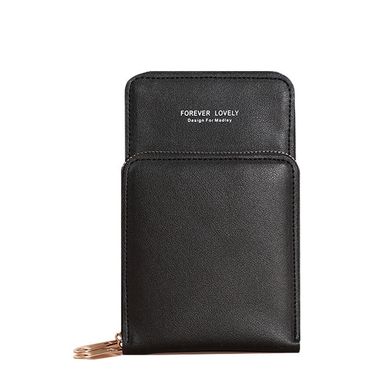 JMT-030090 Pure Color Small Diagonal Mini Wallet with Touch Screen, PU Leather, Multiple Colors Available