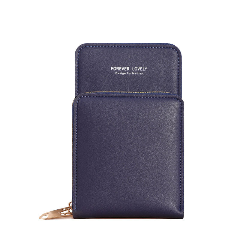 JMT-030090 Pure Color Small Diagonal Mini Wallet with Touch Screen, PU Leather, Multiple Colors Available