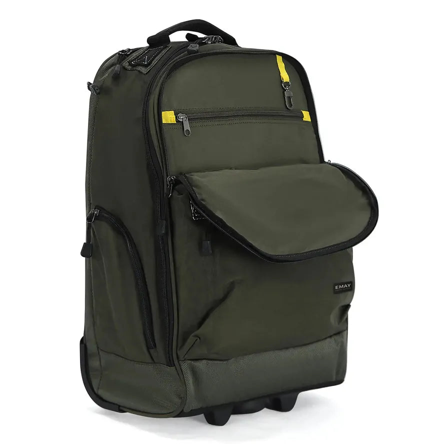 JMT-030282 Custom Polyester Carry-On Trolley Backpack with Wheels for Air Travel