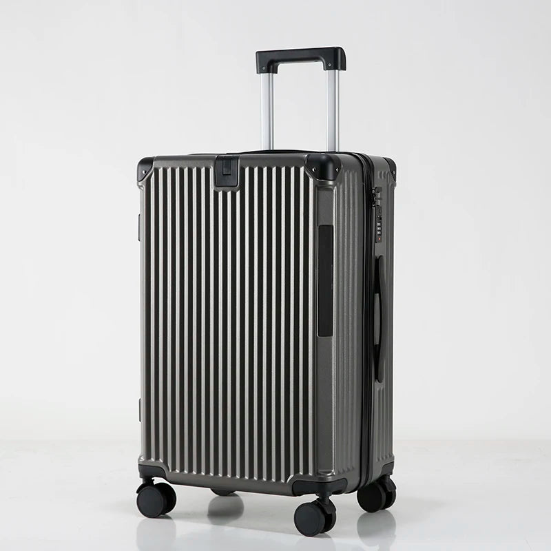 JMT-030602 Compact USB Travel Trolley Suitcase with Wheels - Lightweight ABS and Polyester Cabin Luggage