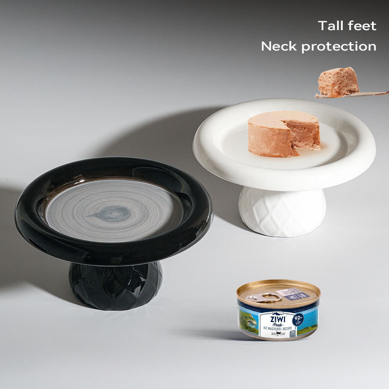 JMT-030730 Large Ceramic Cat Bowl with Neck Protection – Stable Design for Cats and Dogs, Ideal for Food and Snacks