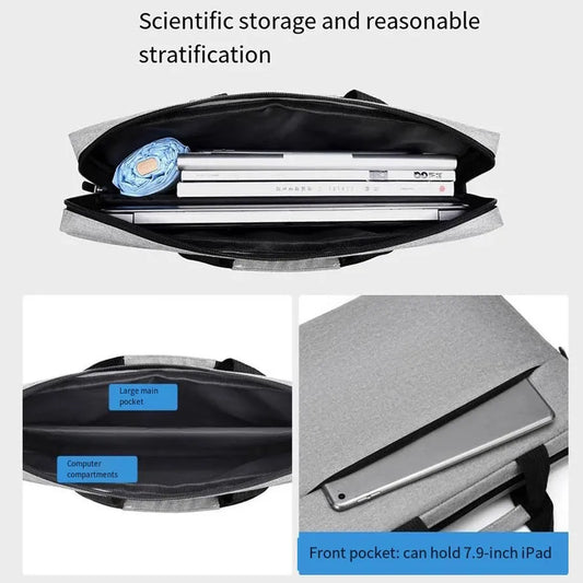 JMT-031114 Stylish Custom Briefcase for Laptop and Office Use with Zipper Closure