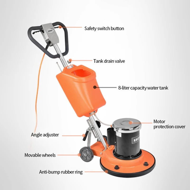 JMT-031178 20 Inch Floor Scrubber with 2.5HP Motor for Waxing, Polishing, and Cleaning Tasks
