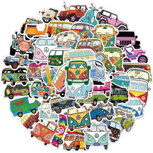 JMT-031178 Hip-Hop Style Waterproof Stickers for Outdoor Use – Set of 50 Self-Adhesive Graffiti Designs, 4-6cm Each