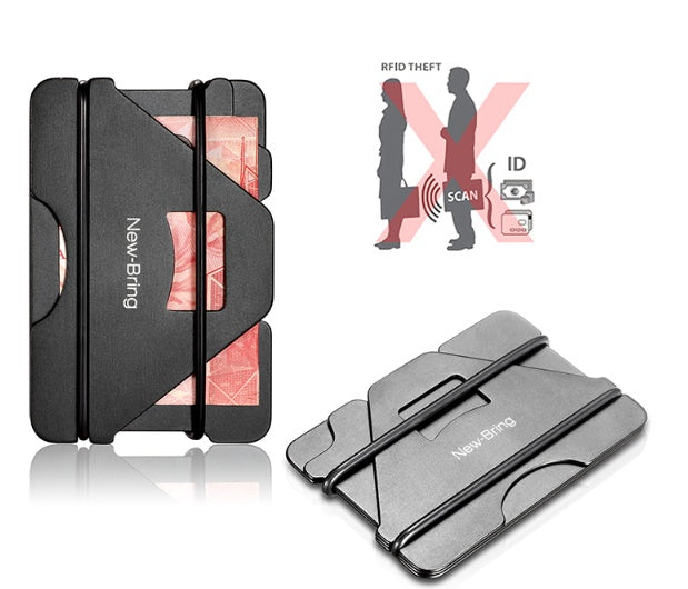 JMT-031242 Aviation Aluminum Alloy Card Holder with Silicone Lining - Compact and Stylish Design