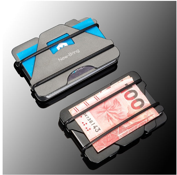 JMT-031242 Aviation Aluminum Alloy Card Holder with Silicone Lining - Compact and Stylish Design