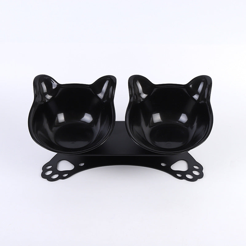 JMT-031882 Cat and Dog Neck Guard Double Bowl with Cat Ear Design - Multiple Colors Available