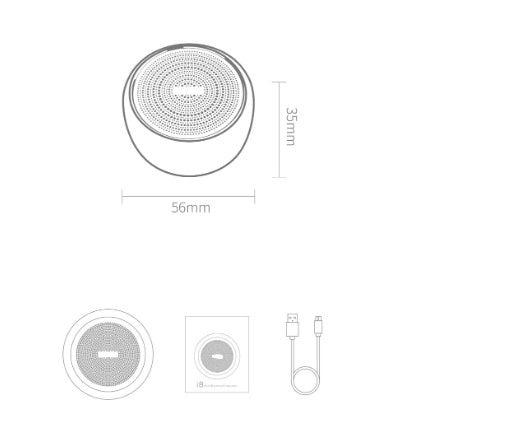 JMT-031882 Portable Mini Bluetooth Speaker with 6-Hour Playtime, Drop-Proof and Dust-Proof Design, Aluminum Alloy Shell