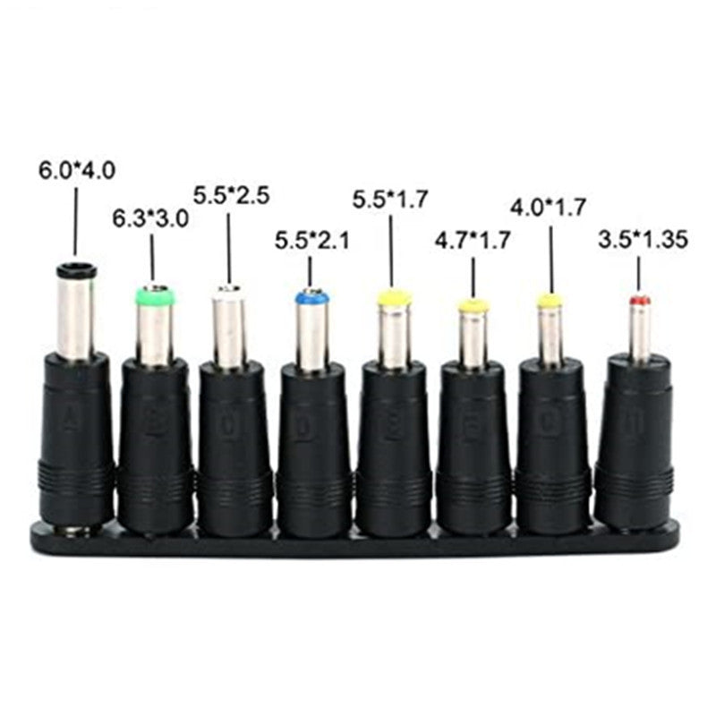 JMT-031882 Universal DC Adapter with 8 Laptop Plugs, Model 5.5*2.1mm, Rated Current 16A