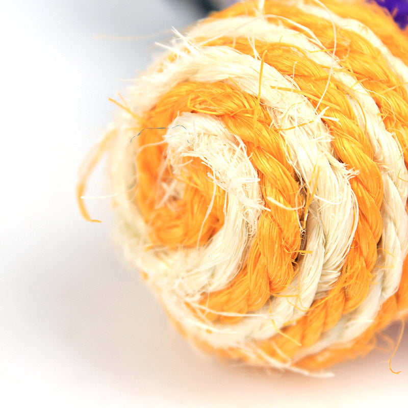 JMT-032010 Sisal Teaser Ball for Cats - Durable 4cm Scratching Toy